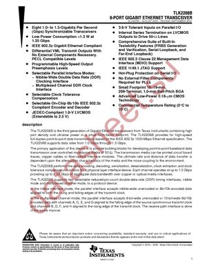 TLK2208BZPV datasheet  